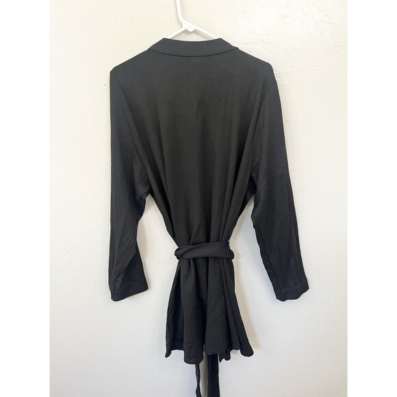 Ruby Ribbon Wrap Ponte Jacket Cardigan Sweater Top With Belt Size 2X XXL Black - Picture 9 of 9
